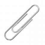 This photo features a pack of 1000 Q-Connect Paperclips with a plain silver design. Each clip measures 32mm in size and is neatly organized in the packaging. The background is neutral, highlighting the classic and practical nature of these paperclips.