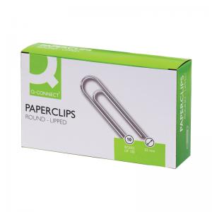 Q-Connect Paperclips Lipped 32mm Pack of 1000 KF01316Q KF01316Q