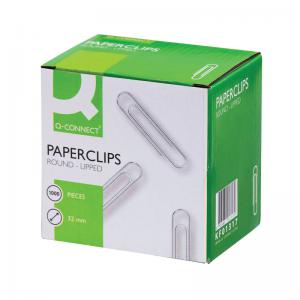 Q-Connect 32mm Lipped Paperclips Pack of 1000 KF01317 KF01317