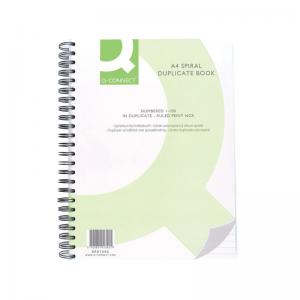 Q-Connect Feint Ruled Wirebound Duplicate Book A4 KF01342 KF01342
