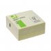 The photo shows a stack of Q-Connect Post-it and Re-Move products, including a Quick Note Cube in the color yellow. The cube measures 76 x 76mm and features the Q-Connect logo. The products have a sleek and minimalistic design.