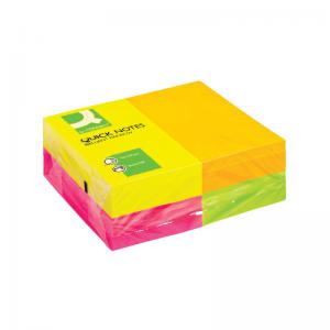 Q-Connect Quick Notes Repositionable 127x76mm Assorted Neon Pack of 12