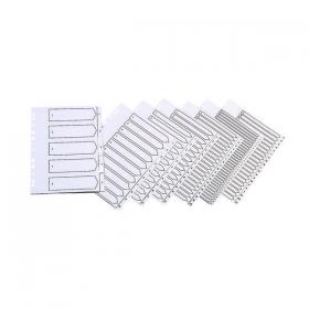 Q-Connect 20-Part A-Z Index Multi-punched Polypropylene White A4 KF01351 KF01351