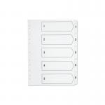 Q-Connect 1-5 Index Multi-punched Polypropylene White A4 KF01352 KF01352