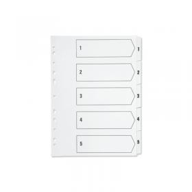 Q-Connect 1-5 Index Multi-punched Polypropylene White A4 KF01352 KF01352