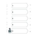Q-Connect Index 1-5 Polypropylene White (Pack of 25) KF01352Q KF01352Q