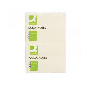 Q-Connect Quick Notes 76x102mm Yellow (Pack of 12) KF01410 KF01410