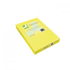 Q-Connect Bright Yellow Coloured A4 Copier Paper 80gsm Ream (Pack of 500) KF01426 KF01426