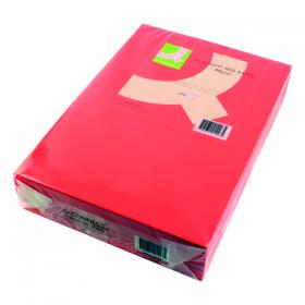 Q-Connect Bright Red Coloured A4 Copier Paper 80gsm Ream (Pack of 500) KF01427 KF01427