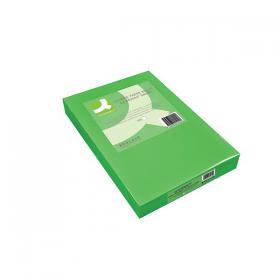 Q-Connect Bright Green Coloured A4 Copier Paper 80gsm Ream (Pack of 500) KF01429 KF01429