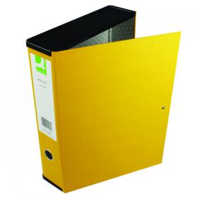 Q-Connect 75mm Box File Foolscap Yellow (Pack of 5) 31819KIN0 KF01469