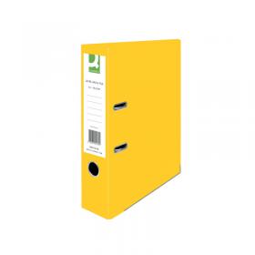 Q-Connect Lever Arch File Paperbacked A4 Yellow (10 Pack) KF01470 KF01470