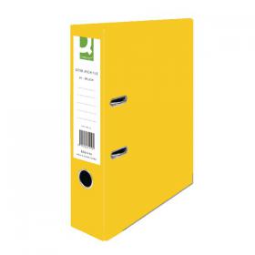 Q-Connect Lever Arch File Paperbacked A4 Yellow (Pack of 10) KF01470 KF01470