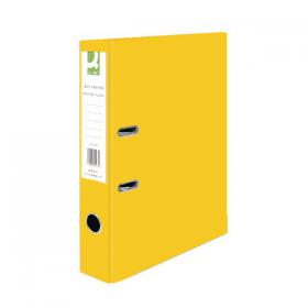 Q-Connect Lever Arch File Paperbacked Foolscap Yellow (Pack of 10) KF01471 KF01471