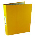 Q-Connect 2 Ring 25mm Paper Over Board Yellow A4 Binder (Pack of 10) KF01473 KF01473