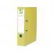 Q-Connect 70mm Lever Arch File Polypropylene Foolscap Yellow (Pack of 10) KF01476 KF01476