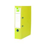 Q-Connect 70mm Lever Arch File Polypropylene Foolscap Yellow (Pack of 10) KF01476 KF01476