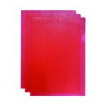 Q-Connect Cut Flush Folder A4 Red (Pack of 100) KF01485 KF01485