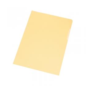 Q-Connect Cut Flush Folder A4 Yellow (Pack of 100) KF01487 KF01487