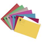 Q-Connect Square Cut Folder Lightweight 180gsm Foolscap Assorted (Pack of 100) KF01491 KF01491