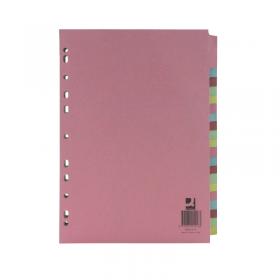 Q-Connect 20-Part Subject Divider Multi-Punched A4 (Pack of 20) KF01517Q KF01517Q