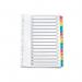 Q-Connect 1-15 Index Multi-punched Reinforced Board Multi-Colour Numbered Tabs A4 White KF01520 KF01520