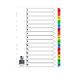 Q-Connect Index 1-15 Board Reinforced Multicoloured (Pack of 10) KF01520Q KF01520Q