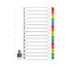 Q-Connect Index 1-15 Board Reinforced Multicoloured (Pack of 10) KF01520Q