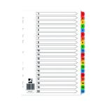 Q-Connect Index 1-20 Board Reinforced Multicoloured (Pack of 10) KF01521Q KF01521Q