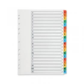 Q-Connect Index A4 Multi-Punched A-Z 20-Part Reinforced KF01523 KF01523