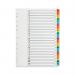 Q-Connect Index A4 Multi-Punched A-Z 20-Part Reinforced KF01523 KF01523
