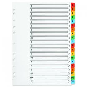 Q-Connect Index A4 Multi-Punched A-Z 20-Part Reinforced KF01523 KF01523