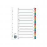 Q-Connect Index A-Z Board Reinforced Multi-coloured tabs (Pack of 10) KF01523Q KF01523Q
