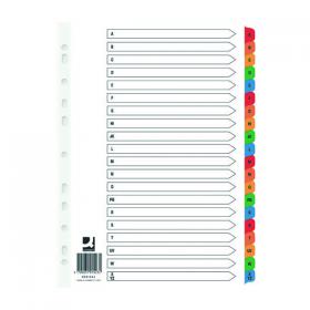 Q-Connect Index A-Z Board Reinforced Multi-coloured tabs (Pack of 10) KF01523Q KF01523Q