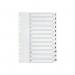 Q-Connect 1-12 Index Multi-Punched Reinforced Board Clear Tab A4 WhiteKF01529 KF01529