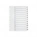 Q-Connect 1-12 Index Multi-Punched Reinforced Board Clear Tab A4 WhiteKF01529 KF01529