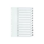 Q-Connect 1-12 Index Multi-Punched Reinforced Board Clear Tab A4 WhiteKF01529 KF01529