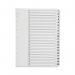 Q-Connect 1-20 Index Multi-Punched Reinforced Board Clear Tab A4 White KF01531 KF01531