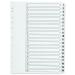 Q-Connect 1-20 Index Multi-Punched Reinforced Board Clear Tab A4 White KF01531