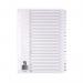 Q-Connect 20-Part A-Z Index Multi-Punched Reinforced Board Clear Tab A4 WhiteKF01532 KF01532