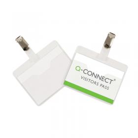 Q-Connect Visitor Badge 60x90mm Pack of 25 KF01560 KF01560