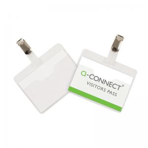 Q-Connect Visitor Badge 60x90mm Pack of 25 KF01560 KF01560