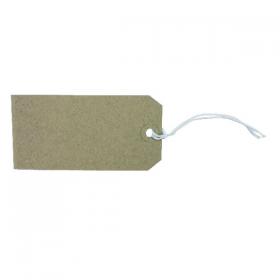 1000 Pack 70 x 35mm Brown Buff Strung Tags 977296