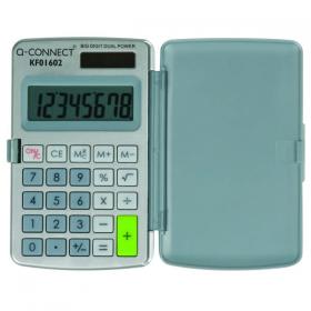 Q-Connect 8-Digit Pocket Calculator Extra Large Display 99x58x6mm KF01602 KF01602