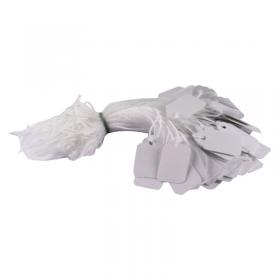 Strung Ticket 27x16mm White (1000 Pack) KF01616 KF01616