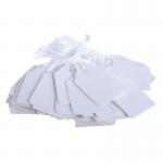 Strung Ticket 41x25mm White (1000 Pack) KF01619 KF01619