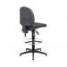 Arista Medium Back Draughtsman Chair 700x700x840-970mm Fixed Footrest Charcoal KF017031 KF017031