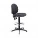 The VOW Draughtsman Chair features a medium back design and fixed footrest, providing support and comfort for long work sessions. Its sleek charcoal color adds a modern touch to any office. The chairs height can be adjusted between 840-970mm, making it suitable for a range of workstations.