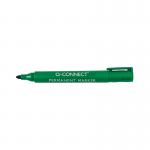 Q-Connect Permanent Marker Pen Bullet Tip Green (Pack of 10) KF01773 KF01773