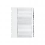 Q-Connect 1-31 Index Multi-Punched Reinforced Board Clear Tab A4 White KF01936 KF01936